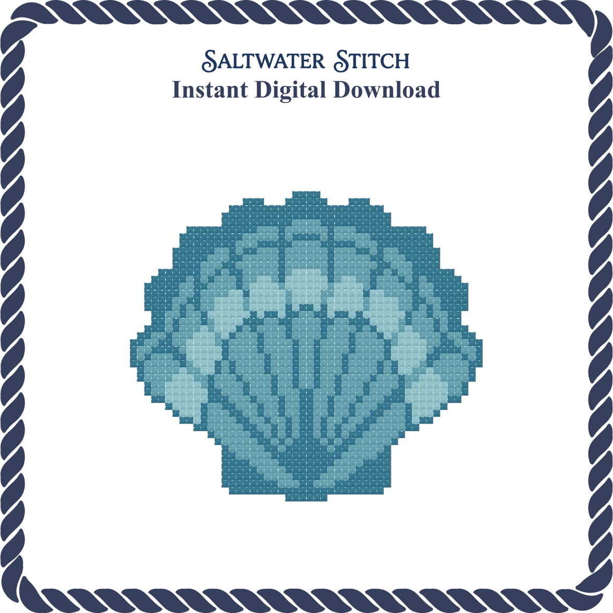 Blue Scallop Shell