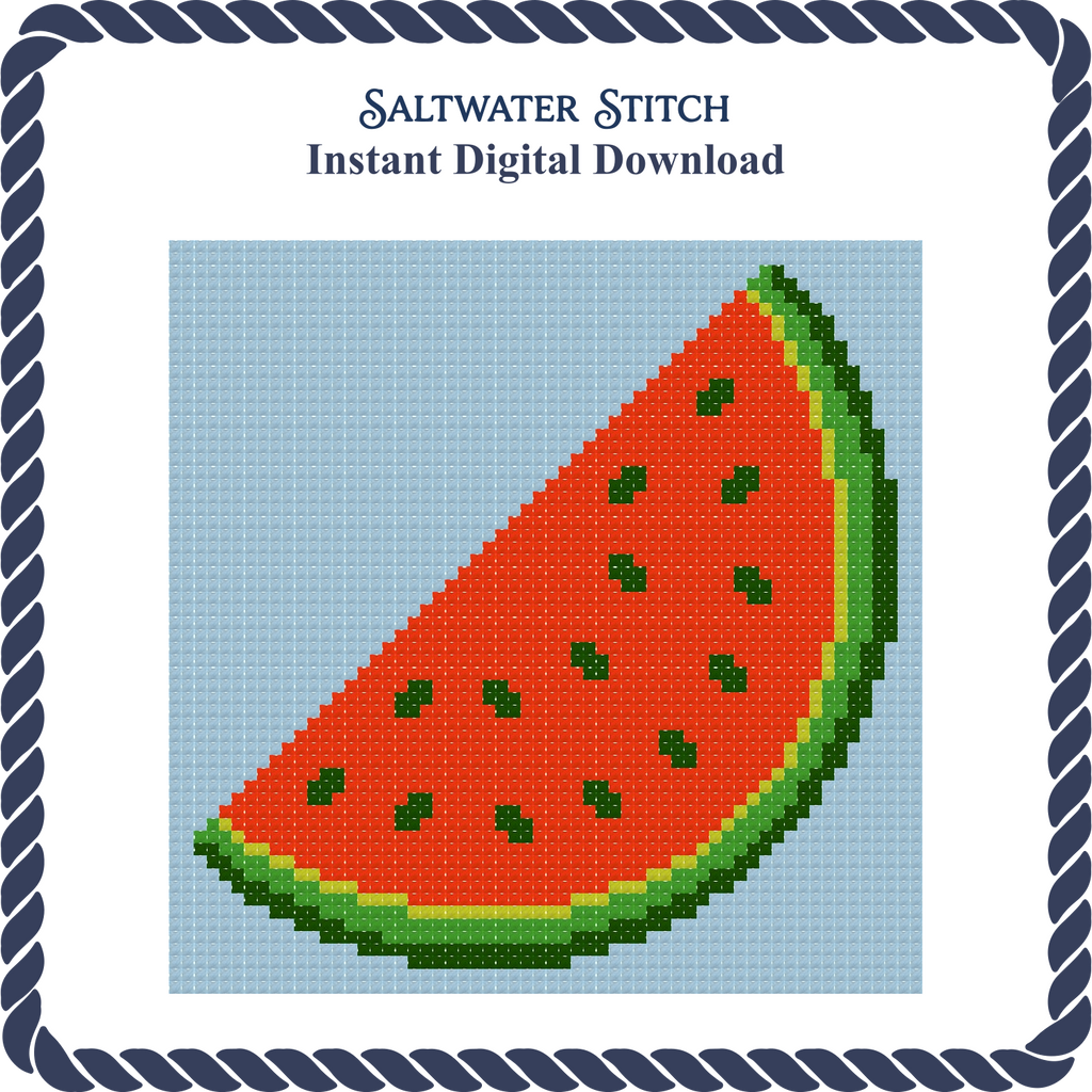 Watermelon Slice on Blue
