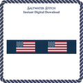 Navy American Flag Key Fob