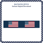 Navy American Flag Key Fob