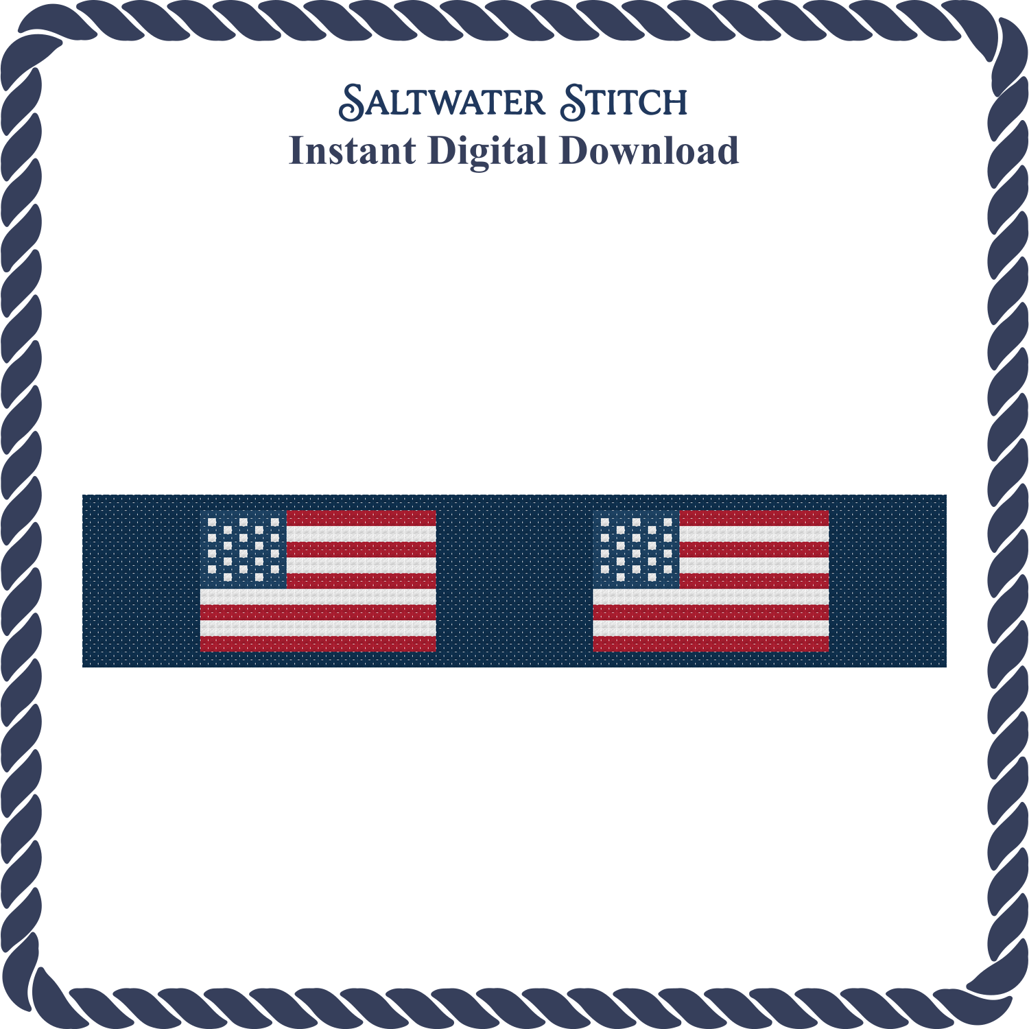 Navy American Flag Key Fob