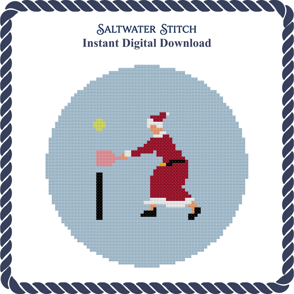 Mrs. Claus Playing Pickleball Ornament