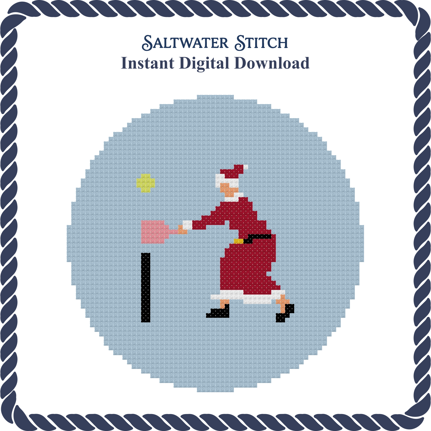 Mrs. Claus Playing Pickleball Ornament