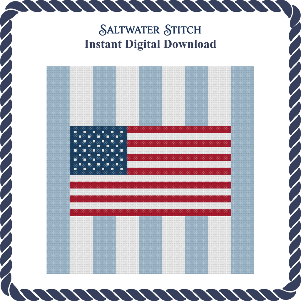 USA Flag on Stripes