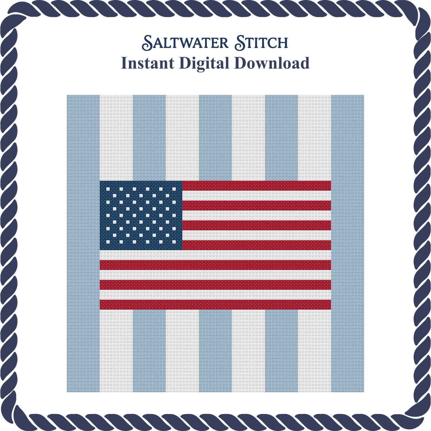 USA Flag on Stripes
