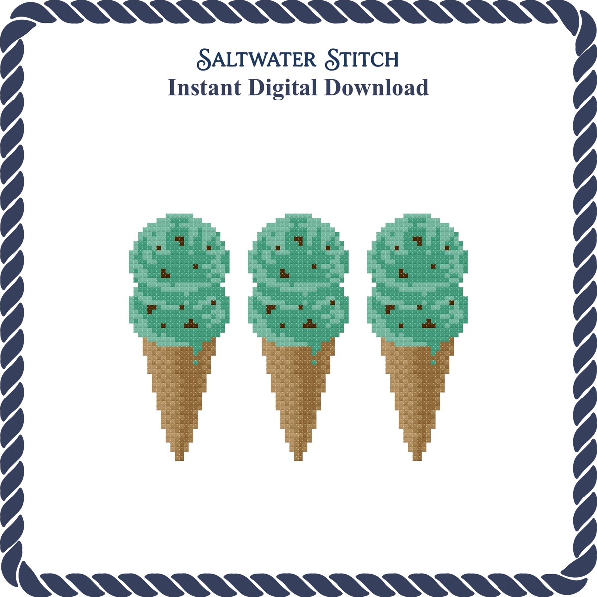 3 Cones Mint Chip