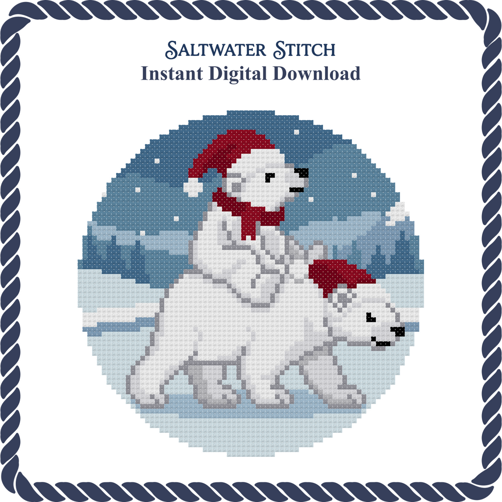Polar Bears Christmas Ornament