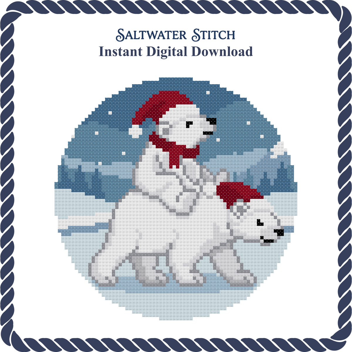 Polar Bears Christmas Ornament