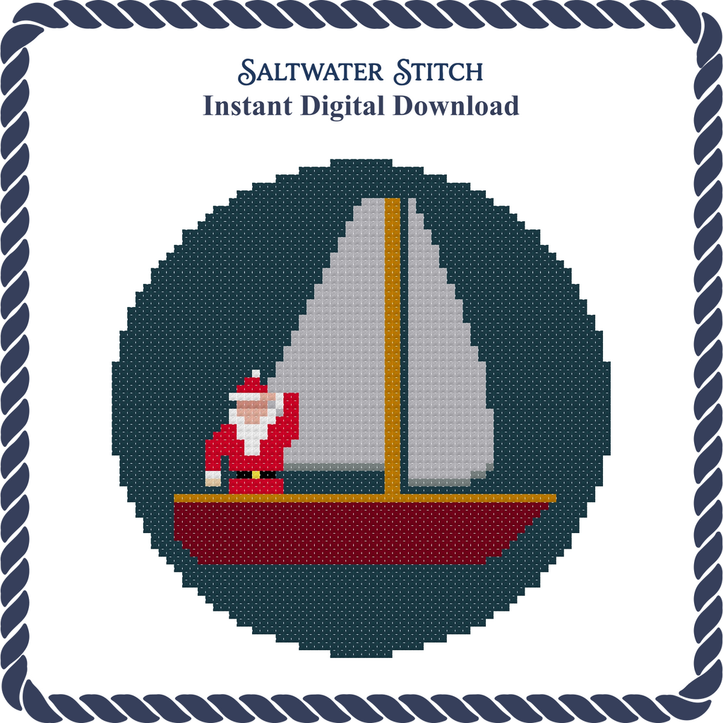 Santa Sailing Ornament