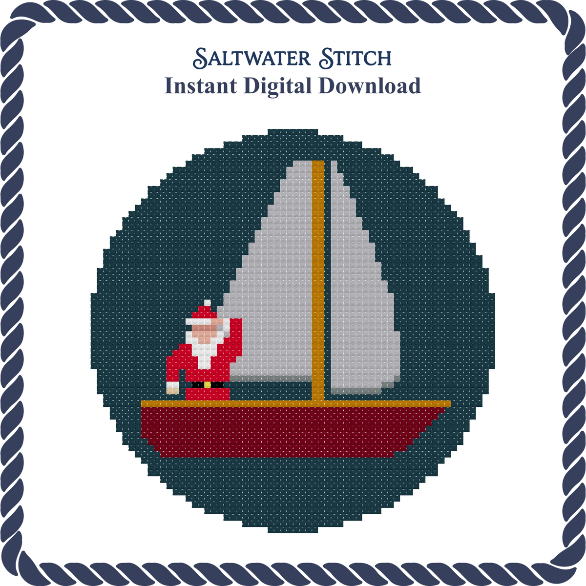 Santa Sailing Ornament