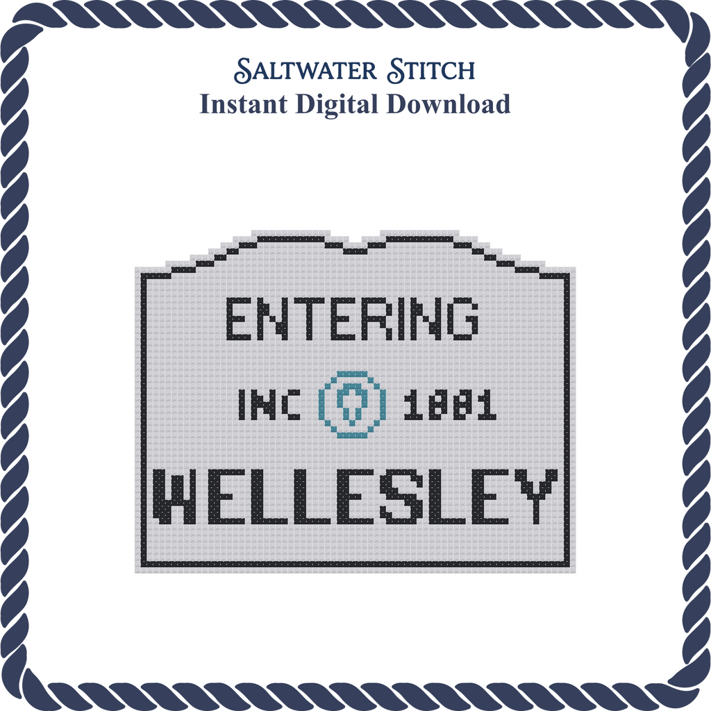 MA Welcome Sign - Wellesley