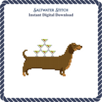 Dachshund with Champagne Tower