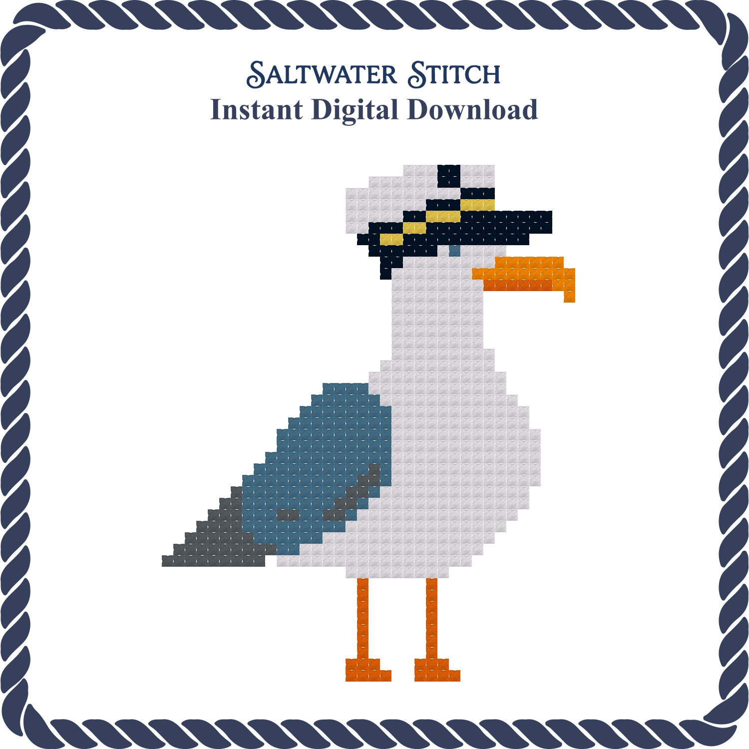 Seagull with a Captain's Hat