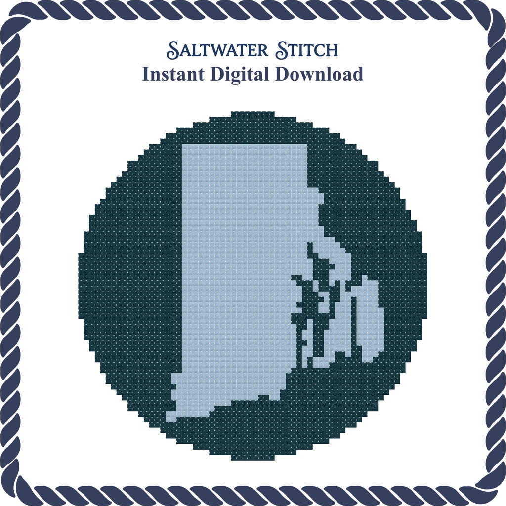 Rhode Island Outline Ornament