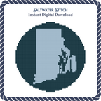 Rhode Island Outline Ornament