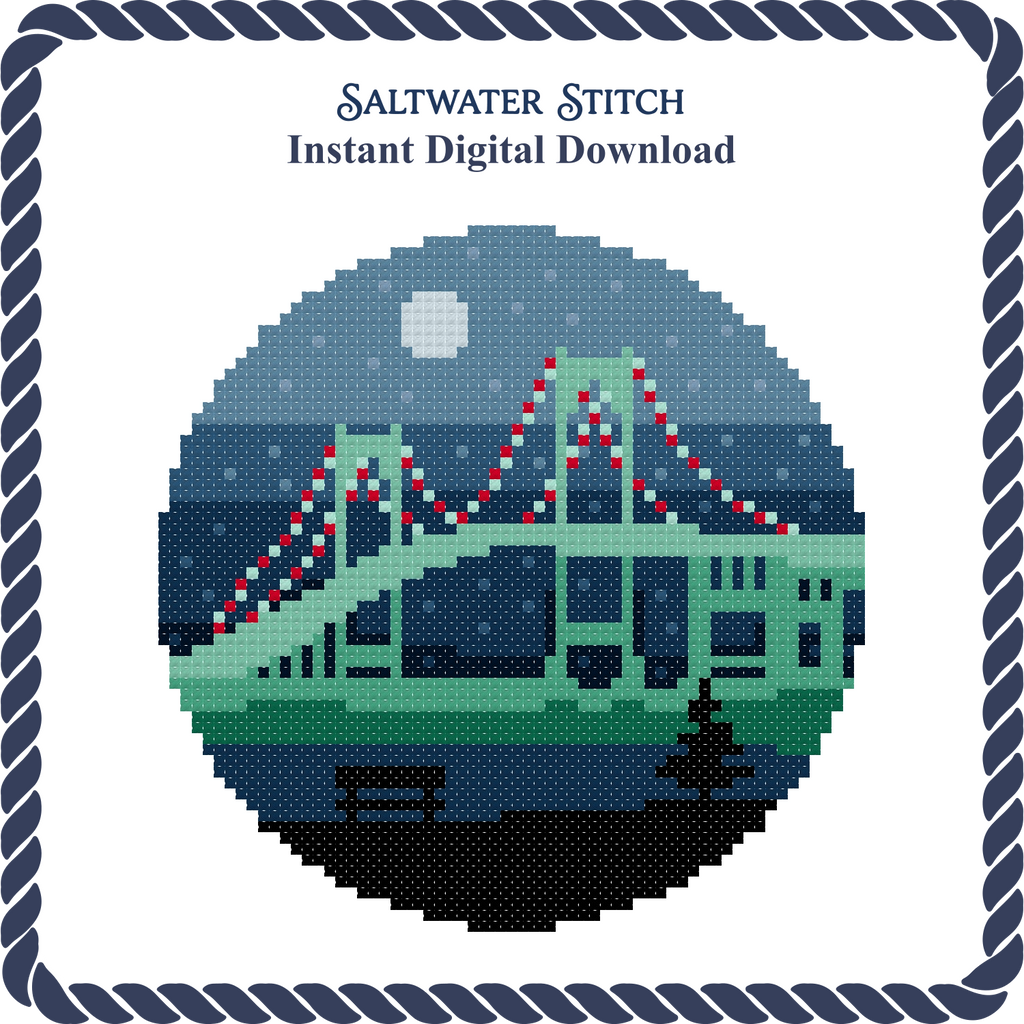 Pell Bridge Christmas Ornament