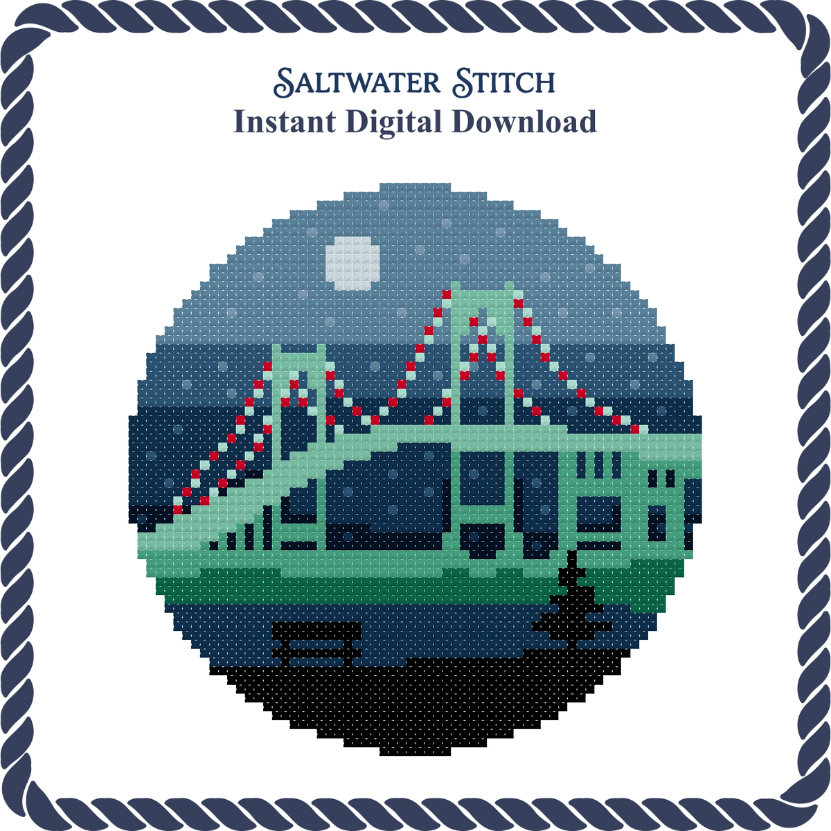 Pell Bridge Christmas Ornament