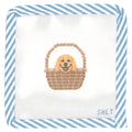 Puppy in a Basket Needlepoint Canvas